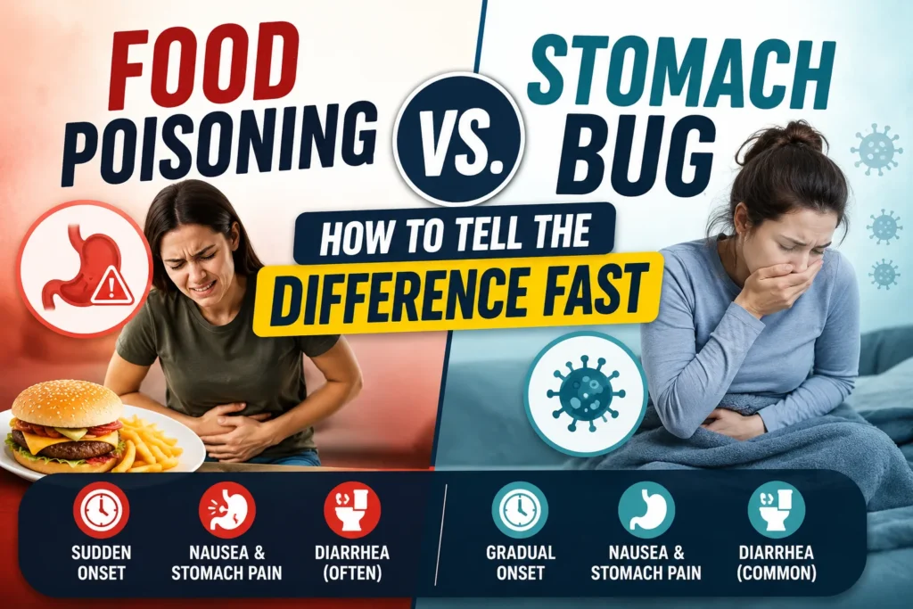Food poisonning vs Stomach bug