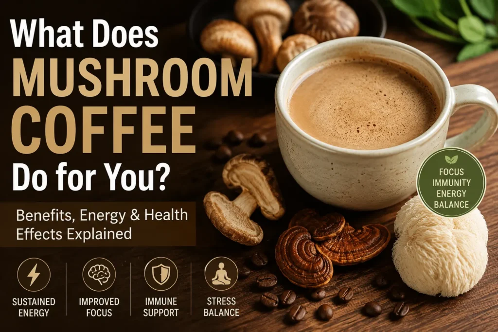 what does mushroom coffee do for you?