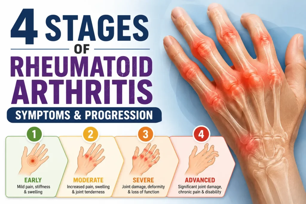 4 stages of rheumatoid Arthritis