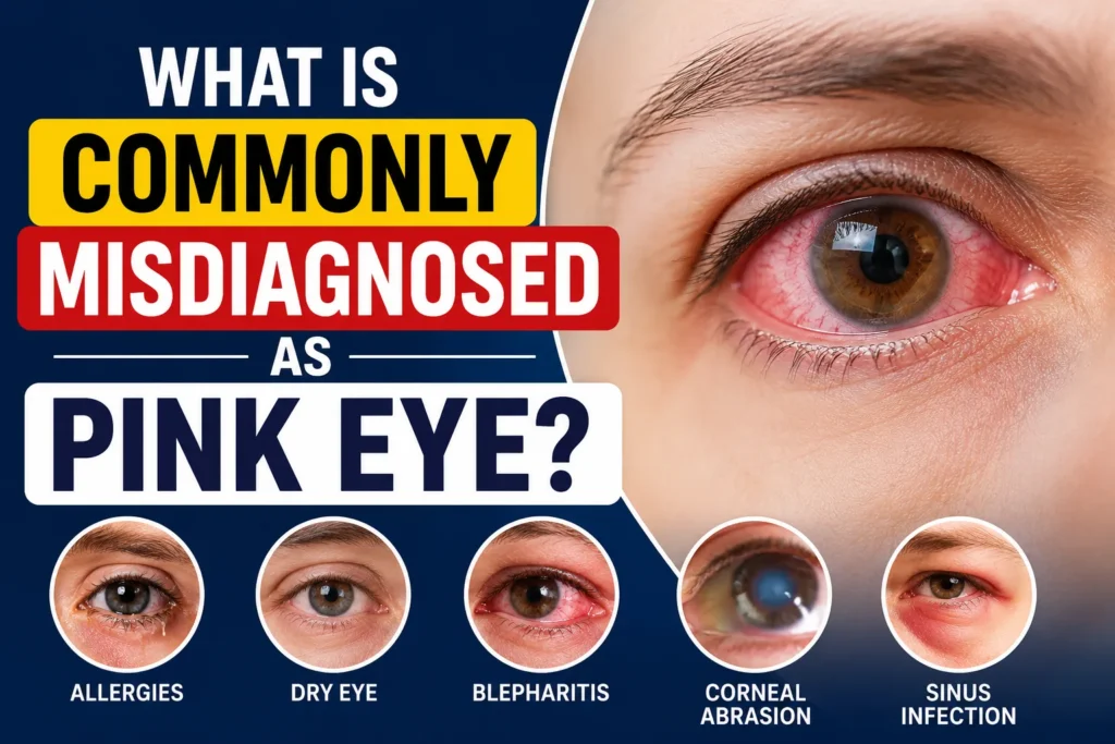 commanly misdiagnosed as pink eye
