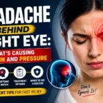 headache behind right eye