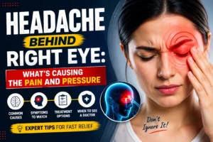 headache behind right eye